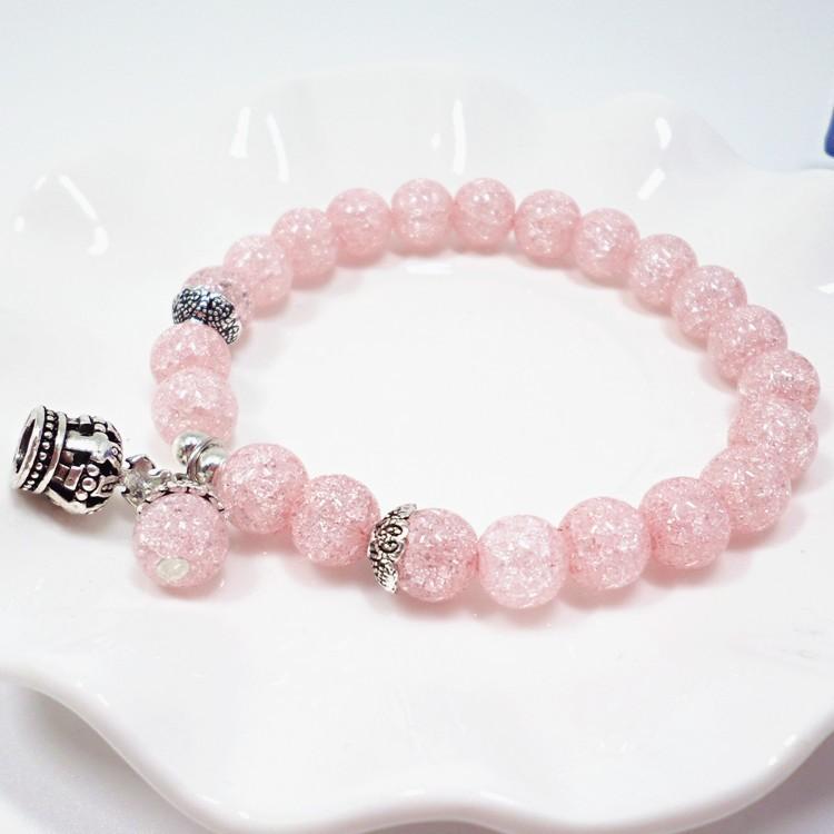 Vòng tay charm vương miện tím