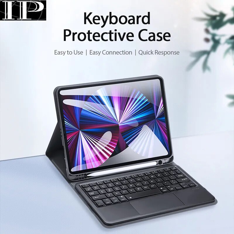 Bao da dành cho iPad Pro 11 2020 kèm bàn phím bluetooth có bàn di chuột Magic Keyboard TouchPad chính hãng Ducis