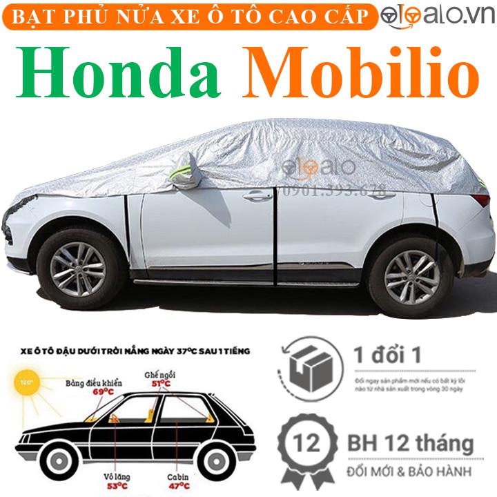 Bạt phủ nửa nóc xe Honda Mobilio vải dù 3 lớp