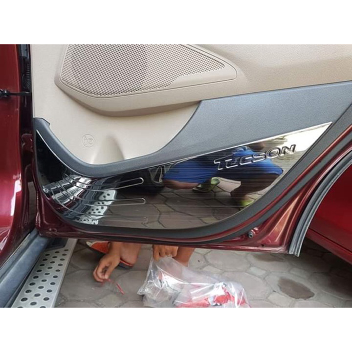 Bộ ốp Titan chống trầy xước Tapli, Táp li dành cho xe Hyundai Tucson 2016-2019