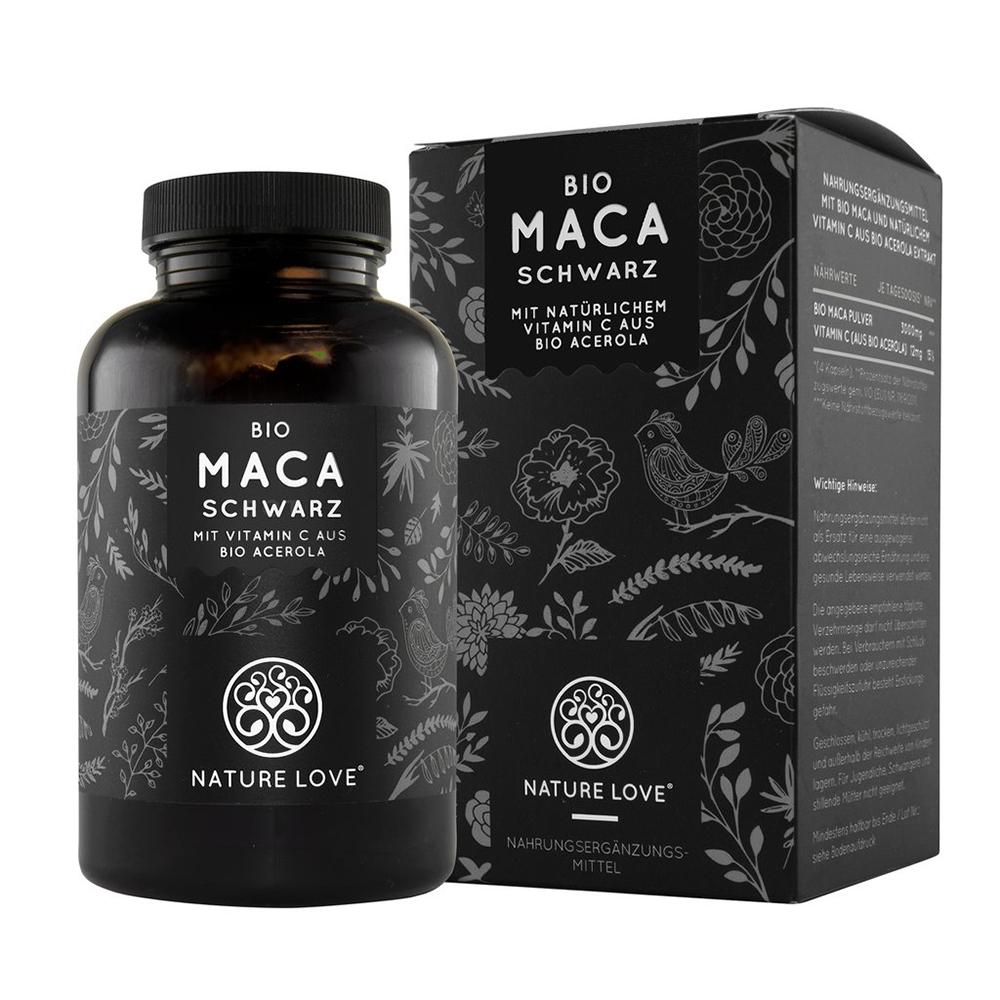 Viên Uống Nature Love Bio Maca Tăng Cường Sinh Lý Nam, Thực Phẩm Chức Năng Black Maca, Nhập Đức, 180 Viên