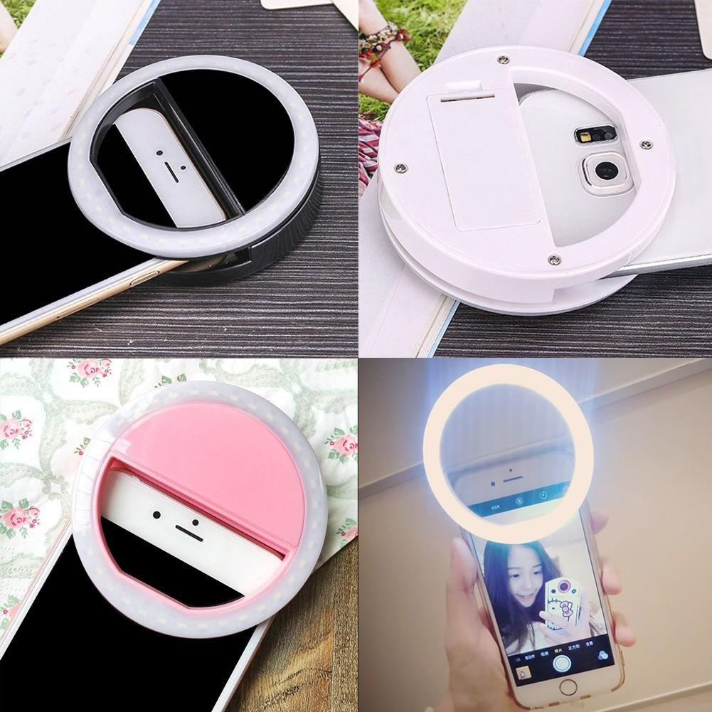 Đèn LED tròn hỗ trợ chụp ảnh selfie cho điện thoại iPhone Android