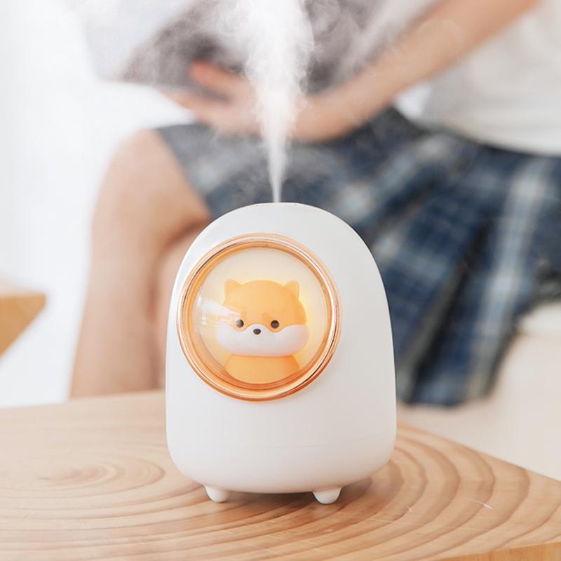 Di Động Viên Máy Phun Sương Tạo Độ Ẩm USB Không Dây Siêu Âm Tinh Dầu Khuếch Tán Tinh Dầu Lộc Không Khí Humidificador Với Bầu Không Khí Đèn Cho Gia Đình