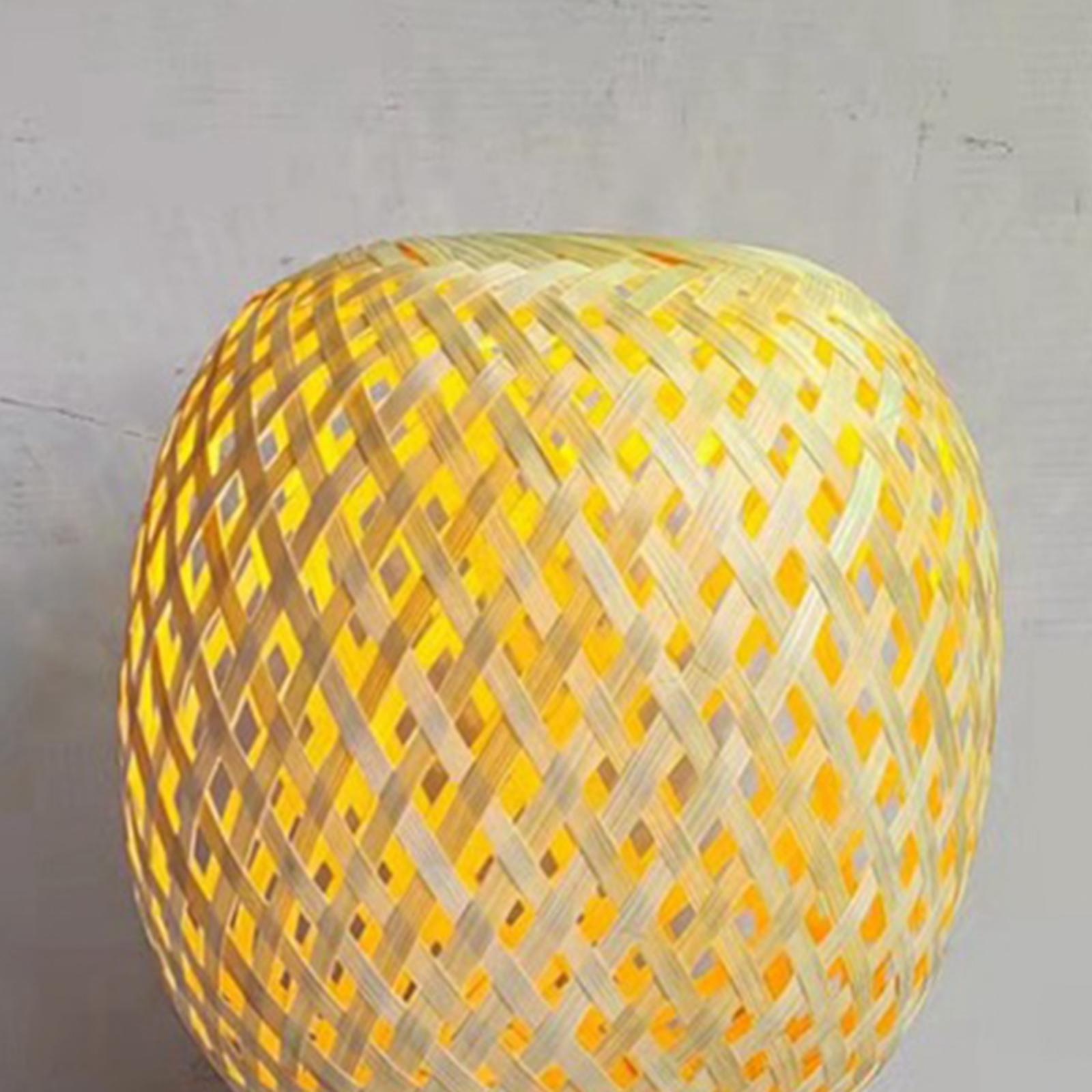 Bamboo Table Lamps with Wood Base Bedroom Bedside Night Light for Bedroom