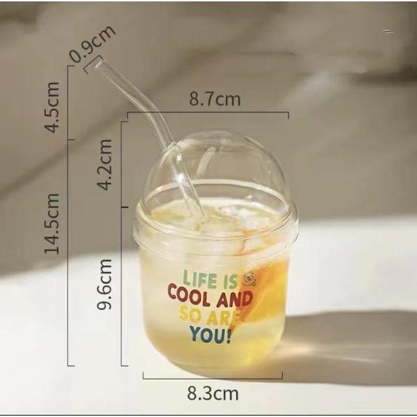 CỐC NƯỚC BOBO THỦY TINH TRONG SUỐT 400ml