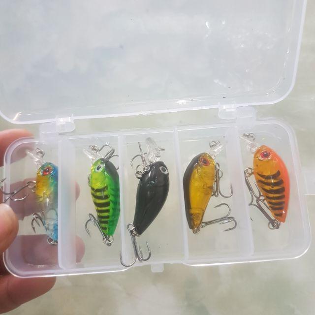 Hộp mồi lure 5 con cá giả