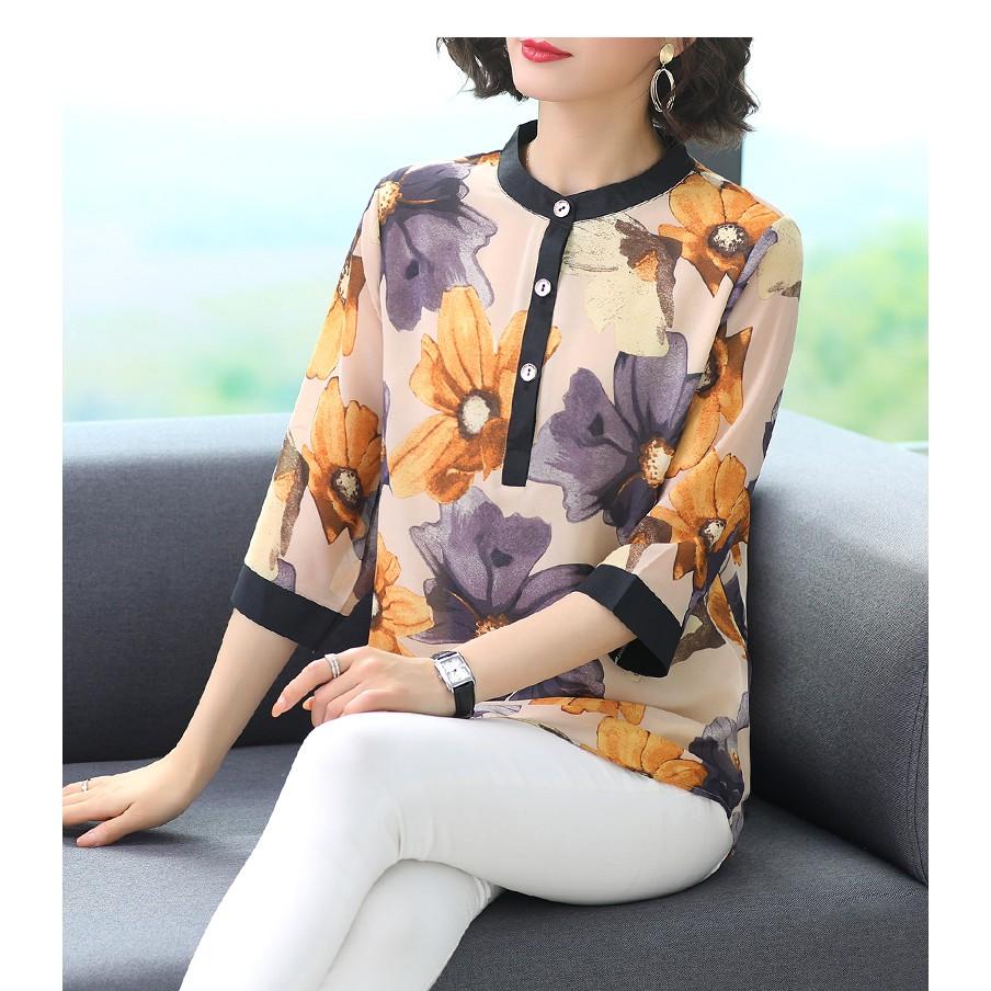 Áo hoa tay lỡ cao cấp L03-221