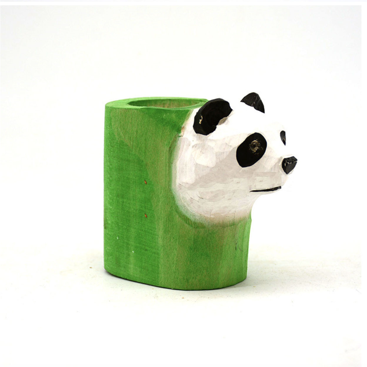 Cắm bút gỗ chạm khắc animal 4D sáng tạo 10x11x5cm