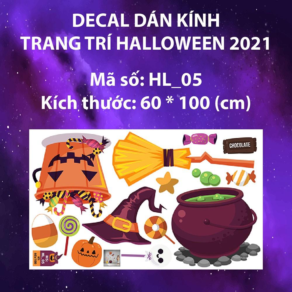 DECAL TRANG TRÍ HALLOWEEN 2021 COMBO ĐÓN CHÀO LỄ HỘI MA QUỶ
