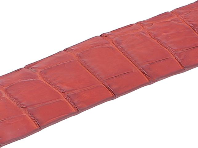 Thắt Lưng Nam Da Cá Sấu Nguyên Con Bản Lớn Bát Gài Đầu Kim Huy Hoàng HT4770 - Nâu Đỏ