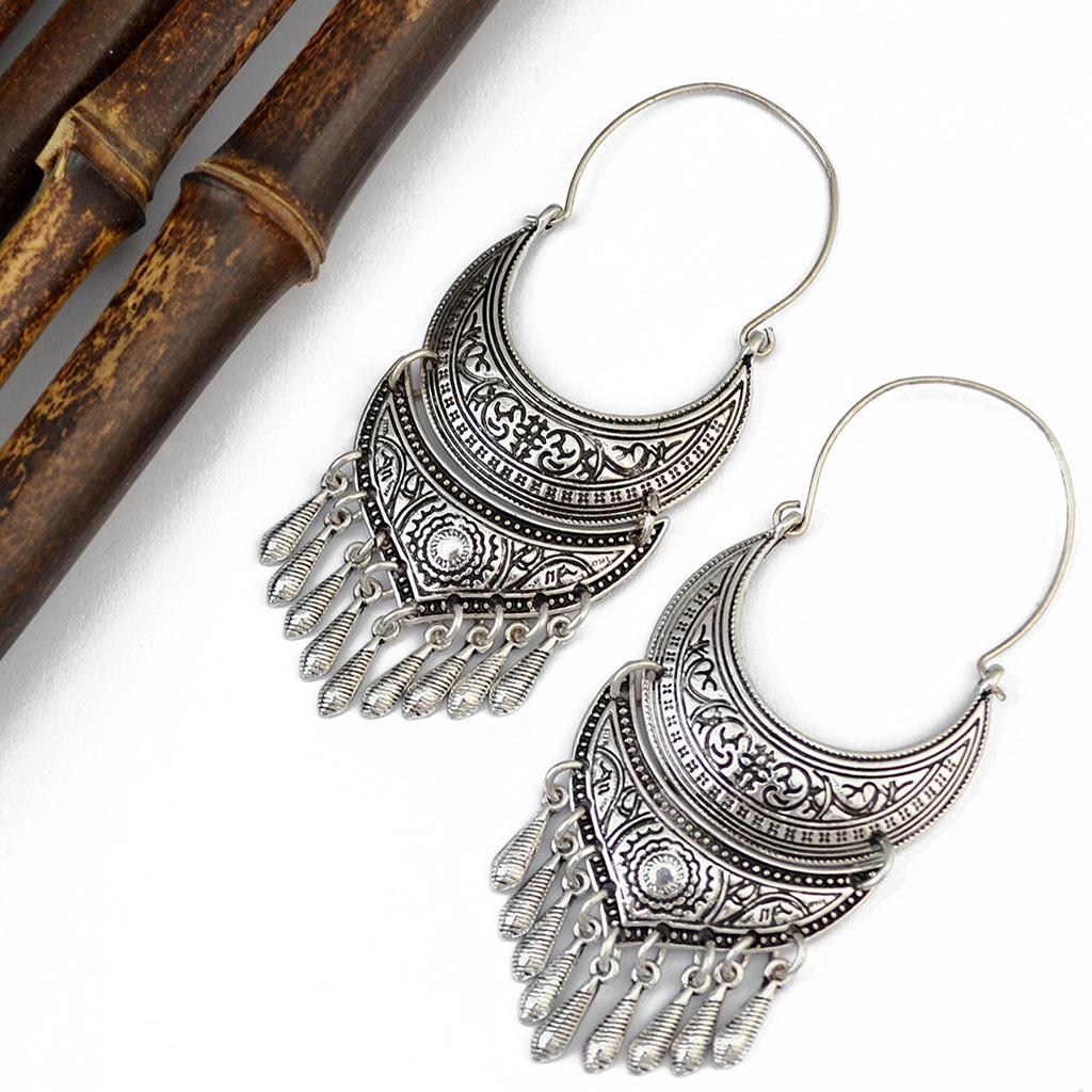 Bohemian  Carved Earring Bead Dangle Drop Earrings