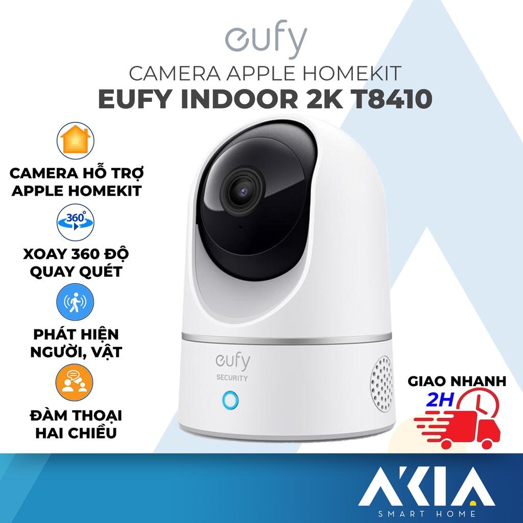 Camera trong nhà Eufy indoor 2K T8410 Xoay 360 độ - Tương thích HomeKit, Độ nét cao 2K , Hỗ trợ lưu trữ iCloud- Hàng Chính Hãng