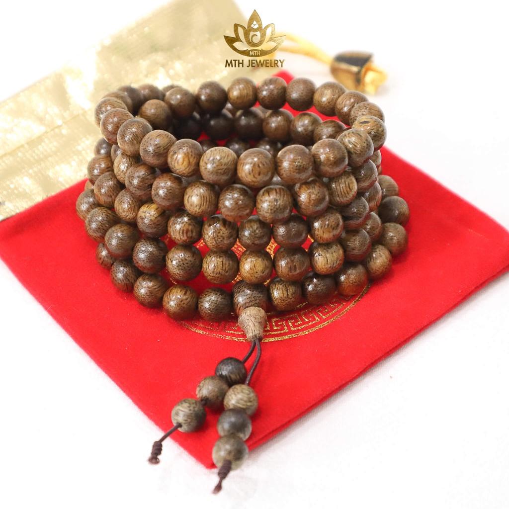 Vòng Tay Trầm Hương MTH JEWELRY Chuỗi Tràng Hạt 108 Size 8mm