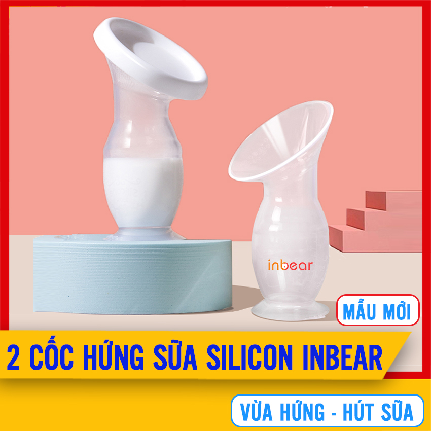 [COMBO 2] Cốc Hứng Sữa Inbear Nature, 100% Silicon Cao Cấp, Dung Tích 100 ml, Phễu Hút Sữa Nhanh Chóng, Dùng Làm Bình Hứng Sữa Đơn Giản