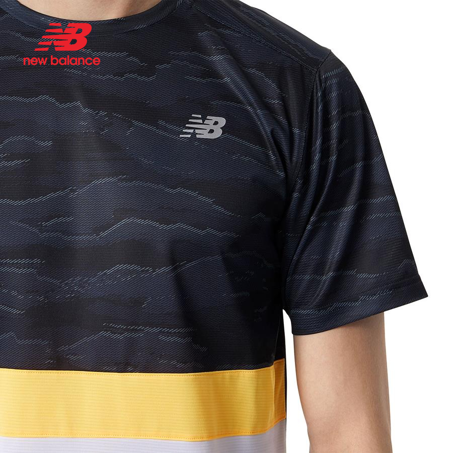 Áo thun tay ngắn thể thao nam New Balance STRIPED ACCELERATE SHORT SLEEVE - AMT03207BON (form châu á