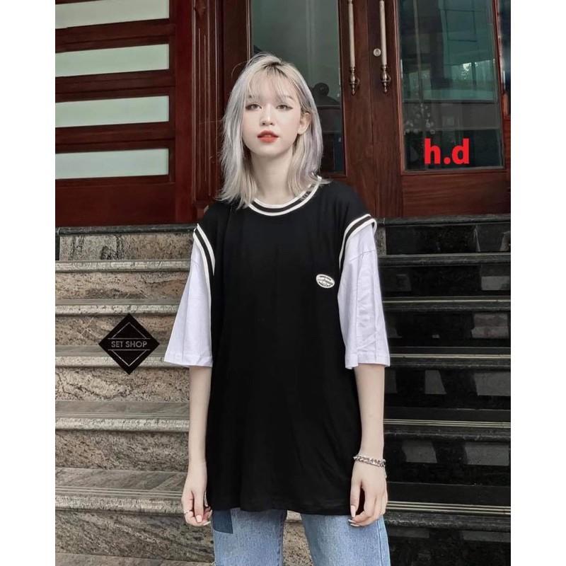 Áo phối tay logo tròn HD4