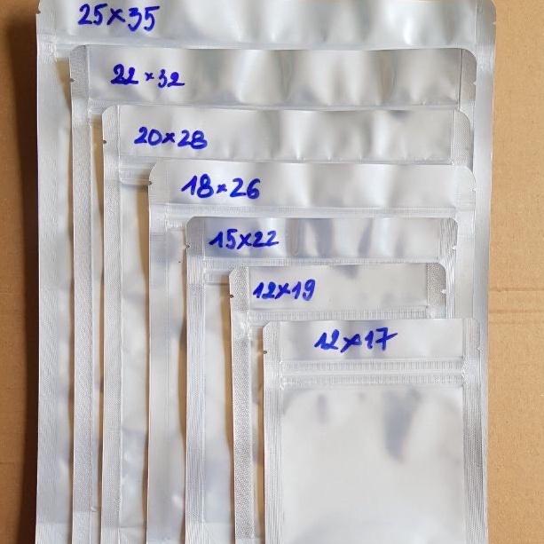 Túi zip bạc đáy đứng mặt bạc mặt trong, 1kg túi zip 1 mặt bạc đáy đứng đựng thực phẩm cao cấp
