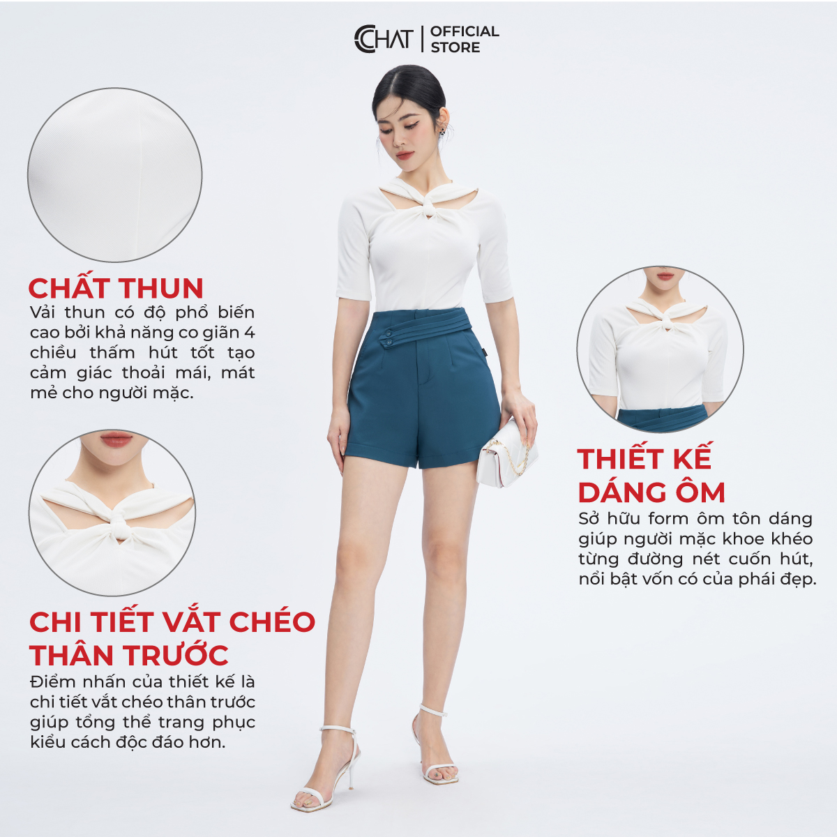 Áo Thun  Cutout Kiểu Chất Liệu Thun Cao Cấp Co Giãn Mềm Mịn 53TNC2003OT