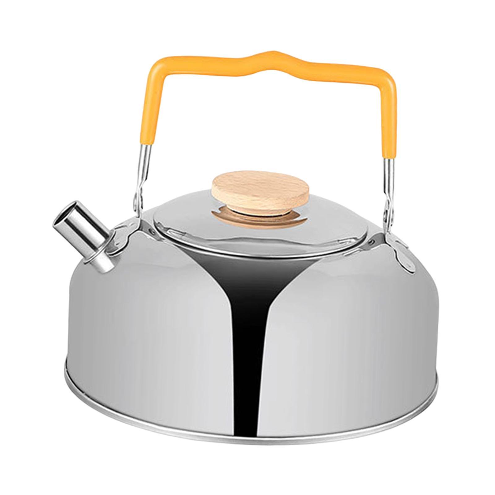 Water Boiler 1L Camping Water Kettle Teapot Coffee Pot Anti Scald Handle Teakettle Tea Pot Lightweight for Barbecue Mountaineering Campfire