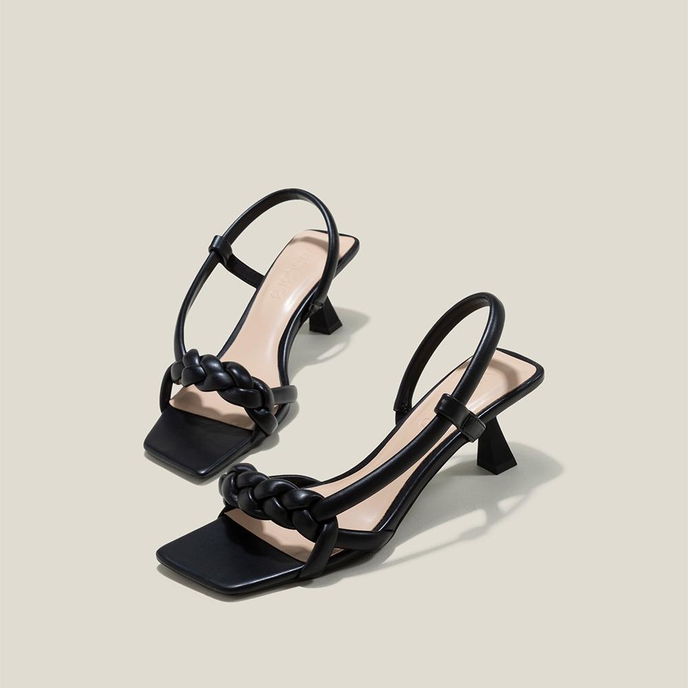 Vascara Sandal Spool Heel Quai Thắt Bính Phồng - SDN 0772
