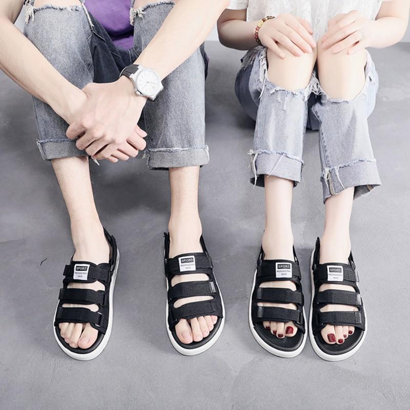 Giày sanda Dép sandal 3 Quai Ngang kiểu dáng thể thao Hàn Quốc dành cho cặp đôi nam nữ mới