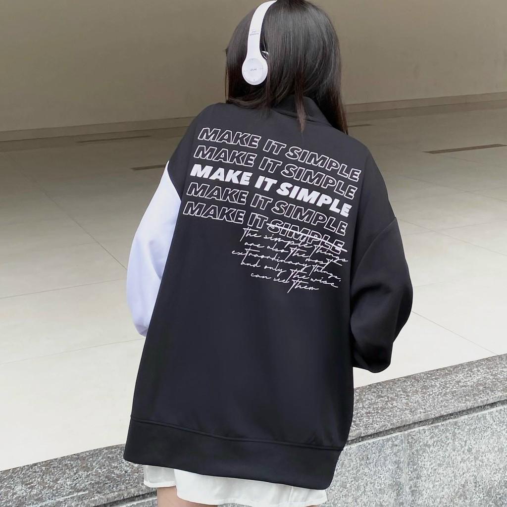 Áo hoodie, áo khoác cadigan thun nỉ ngoại nam nữ cực đẹp Phối 2 Màu Trắng/Đen Siêu Hotniu2