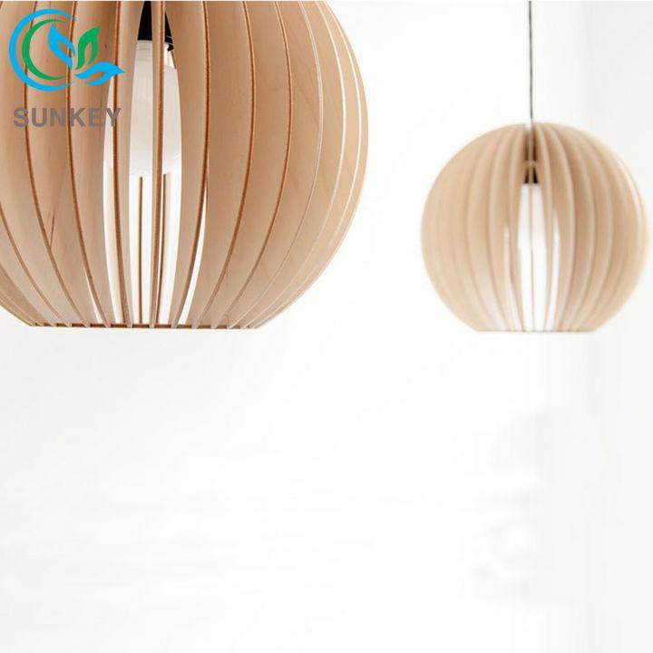 Đèn Gỗ Trang Trí Thả Trần Aion - Đường Kính 30cm - Chất Liệu Gỗ Plywood Cao Cấp - Bảo Hành 1 Năm