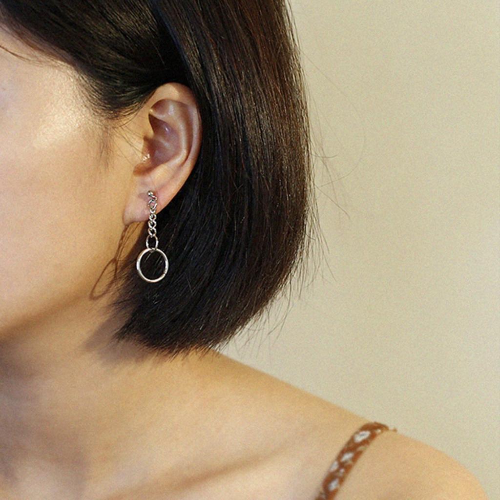 1 Pair Long Chain Tassel Hoop Drop Dangle Color Ear Stud Earrings