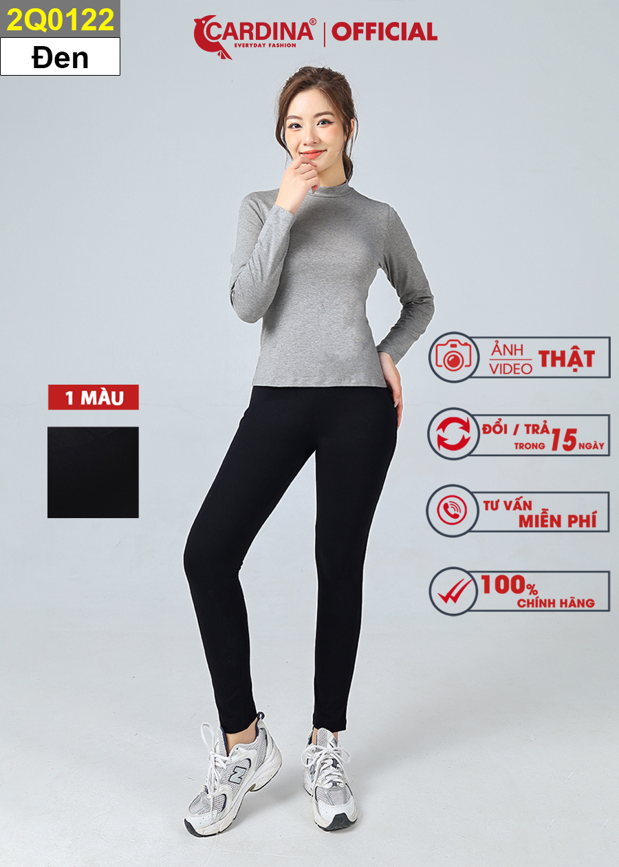 Quần legging nữ CARDINA chất viscose cao cấp bản cạp chun co giãn thoải mái siêu bền 2Q01 (không kèm áo)