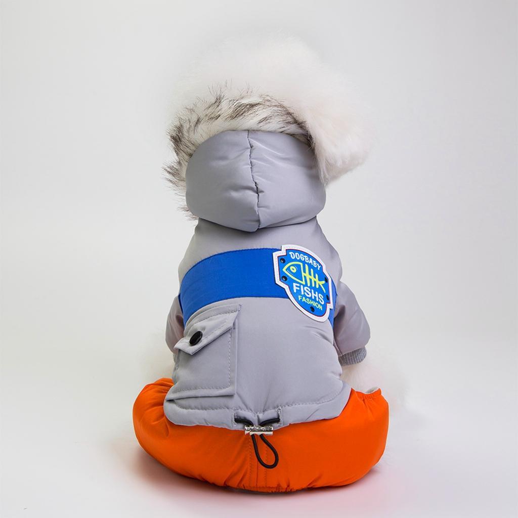 Dog Puppy Pet Hooded Down Jacket Coat Clothes Costume Winter Jumpsuit