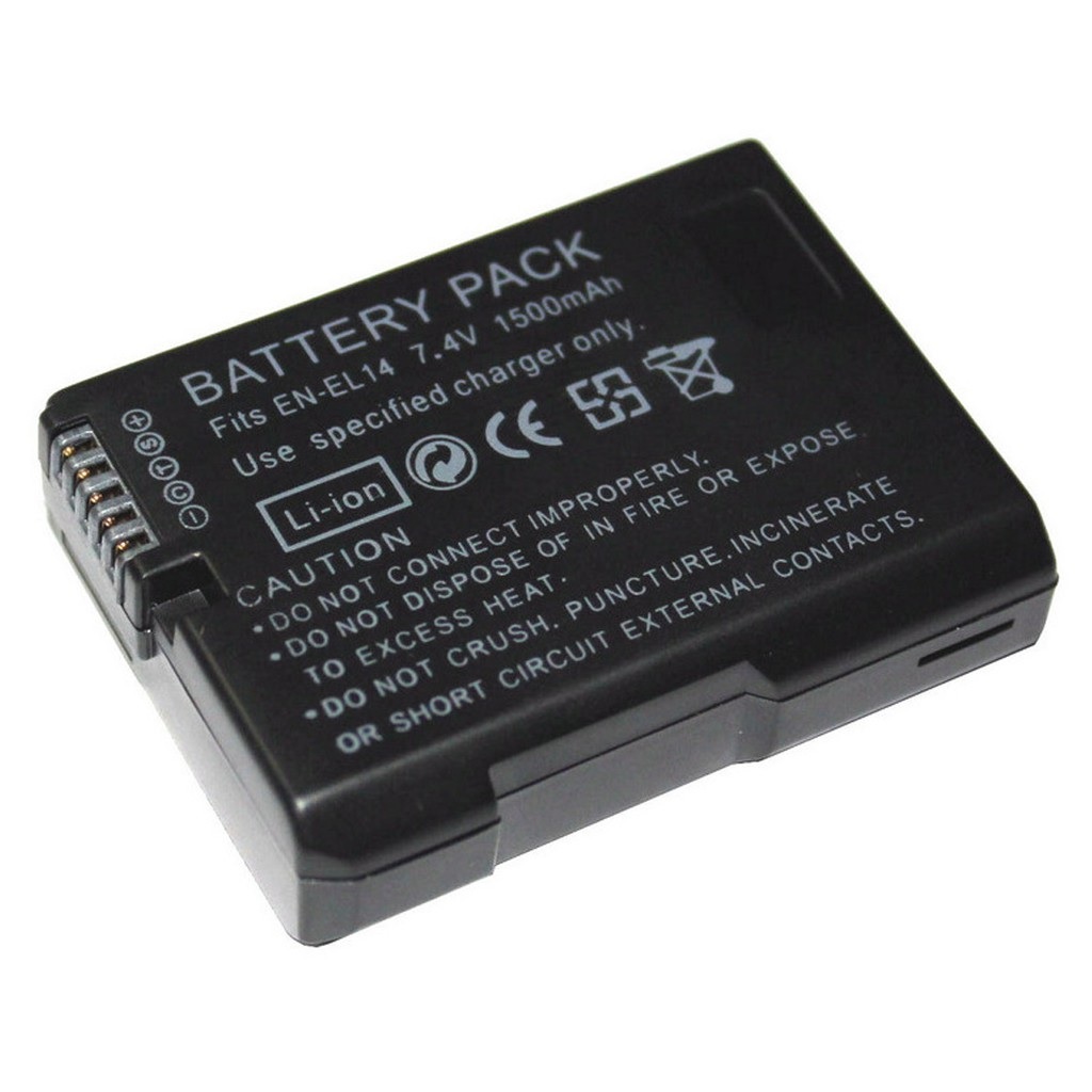 Pin Dành Cho Máy Ảnh Nikon EN-EL14 1500mAh Cao Cấp - Hàng Nhập Khẩu