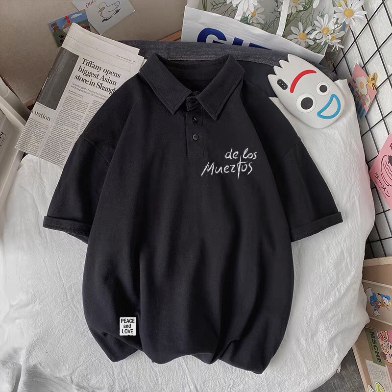 Áo thun Polo DELOS PHONG BOUTIQUE phông tay lỡ nam nữ form rộng Local Brand