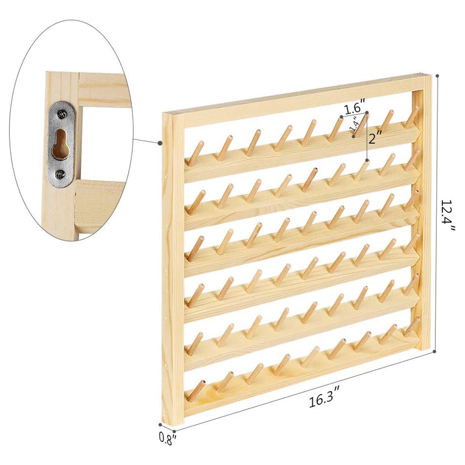 Wood Sewing Thread Stand Organizer Craft Embroidery Storage Rack Holder
