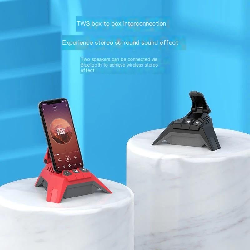 Loa Bluetooth hình bọ cạp với pin 5000mAh và giá đỡ điện thoại hỗ trợ chơi Micro SD và chức năng sạc dự phòng Color: Wooden Woofer Size/Full-Range Size: 5000mAh battery