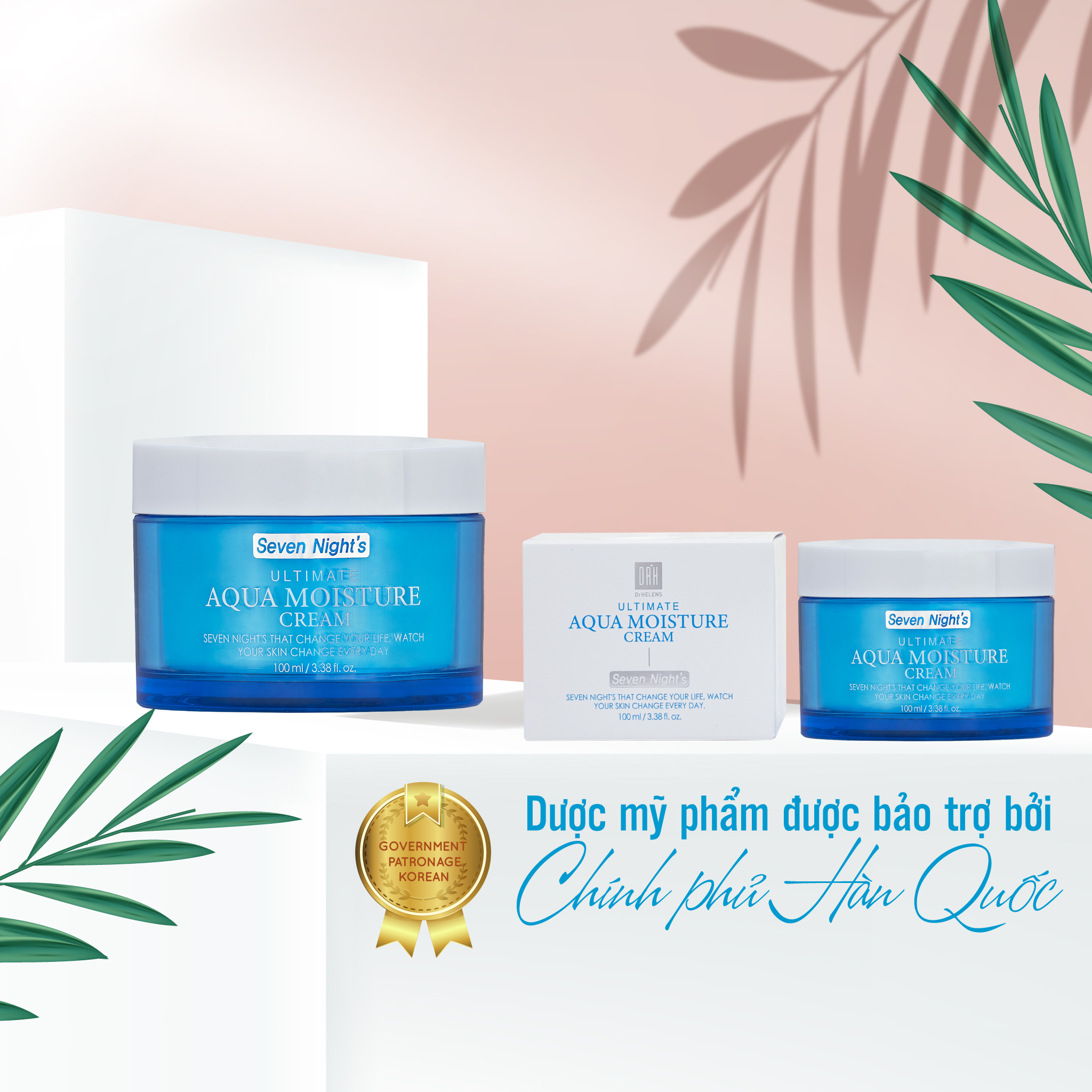 Kem dưỡng ẩm chống oxy hóa Seven Night's Ultimate Aqua Moisture Cream - DrHELENS