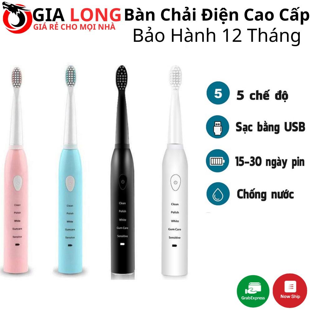 Bàn Chải Điện Tự Động Đánh Răng 5 Chế Độ Hàng Nội Địa Cao Cấp Có Bảo Hành