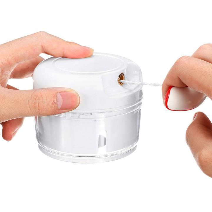 Máy xay tỏi ớt cầm tay mini FOOD CHOPPER - Dụng cụ xay tỏi, ớt dây rút tiện lợi