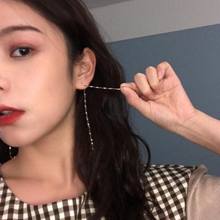 Bông Tai Tòn Ten Chất Liệu Thép Titan Không Đen TT 1677