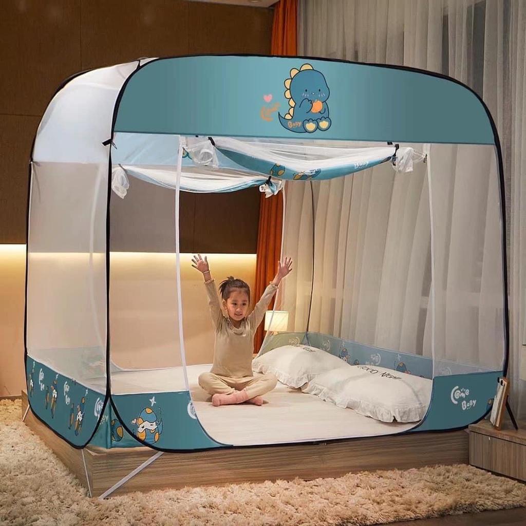 Màn mùng chụp tự bung đỉnh vuông cao cấp Size x 2m