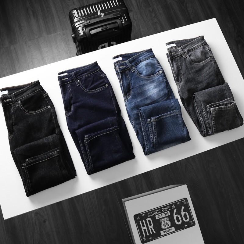 Quần Jean nam cao cấp 02 màu thời trang ống ôm jean co giản hàng cao cấp xuất xịn