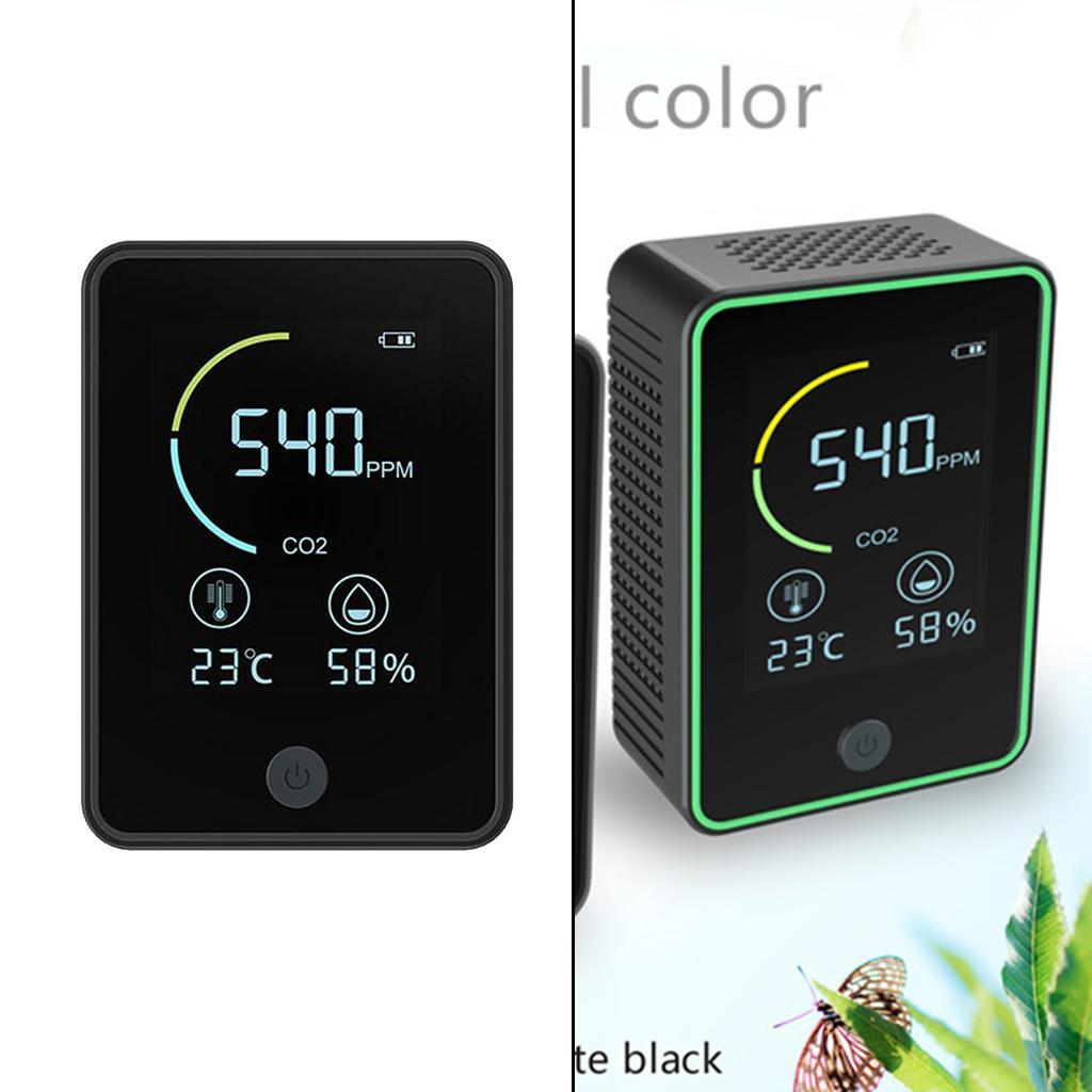 Portable Indoor Air Quality Monitor Air Quality Meters 1200MAh Intelligent Air Quality Sensor CO2 Monitor Accurate Carbon Dioxide Sensor 0-5000PPM