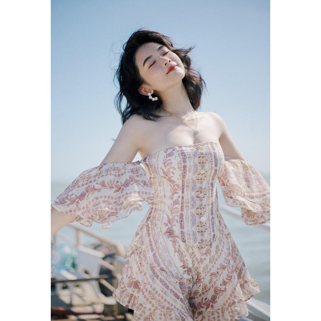 Hoachoem - Jumpsuit tay phồng - Jumpsuit xoè hở vai - Larissa Jumpsuit