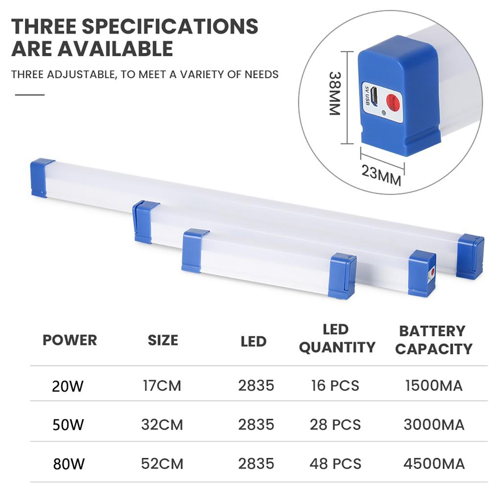 Đèn Led T5 Sạc USB Từ Tính Di Động Tiện Dụng Cho Hoạt Động Ngoài Trời