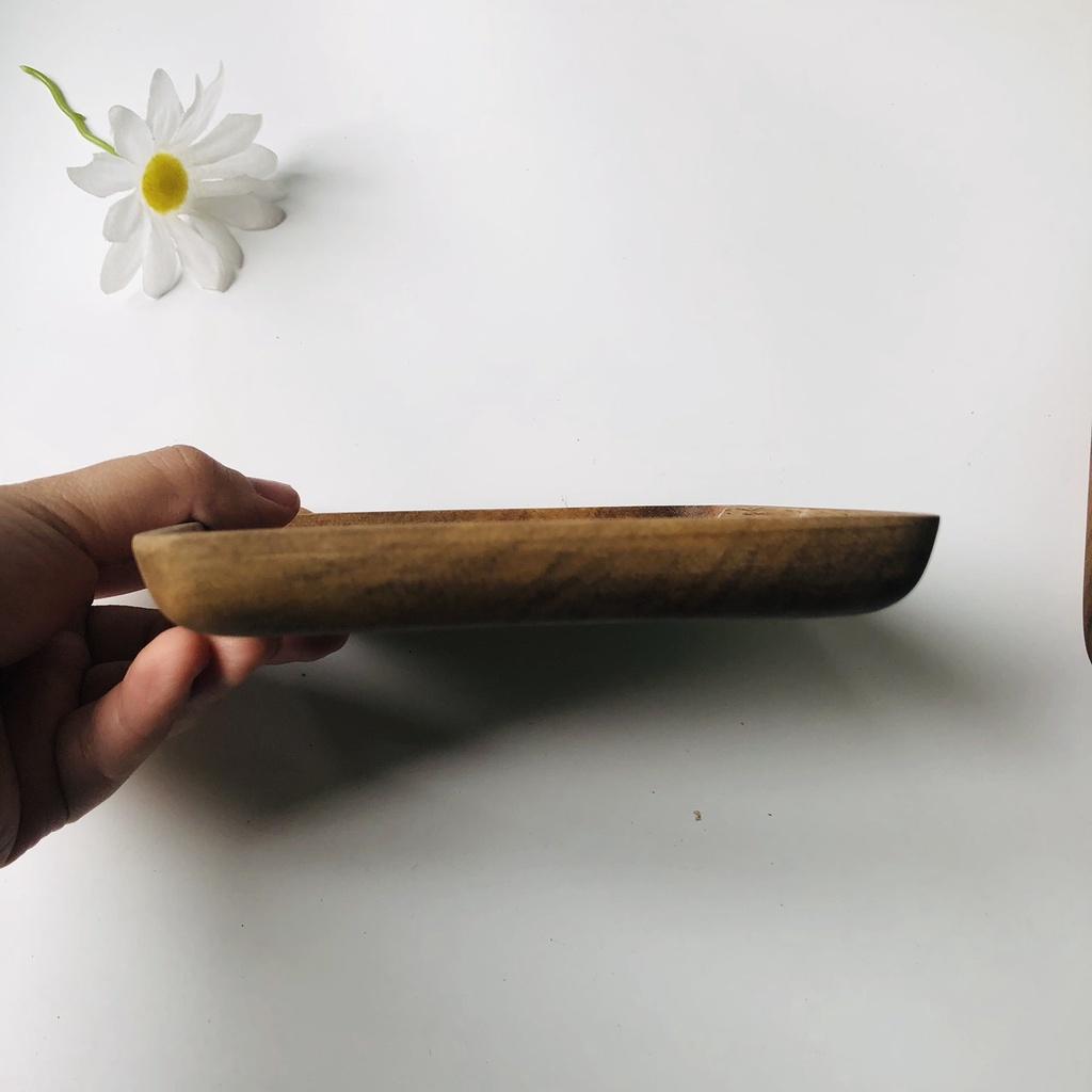 Đĩa Gỗ Mini Vuông 13.5 cm, Đĩa Đựng Hoa Quả, Bánh Ngọt, Phụ Kiện Bàn Tiệc, Chụp Ảnh Trang Trí Dễ Thương