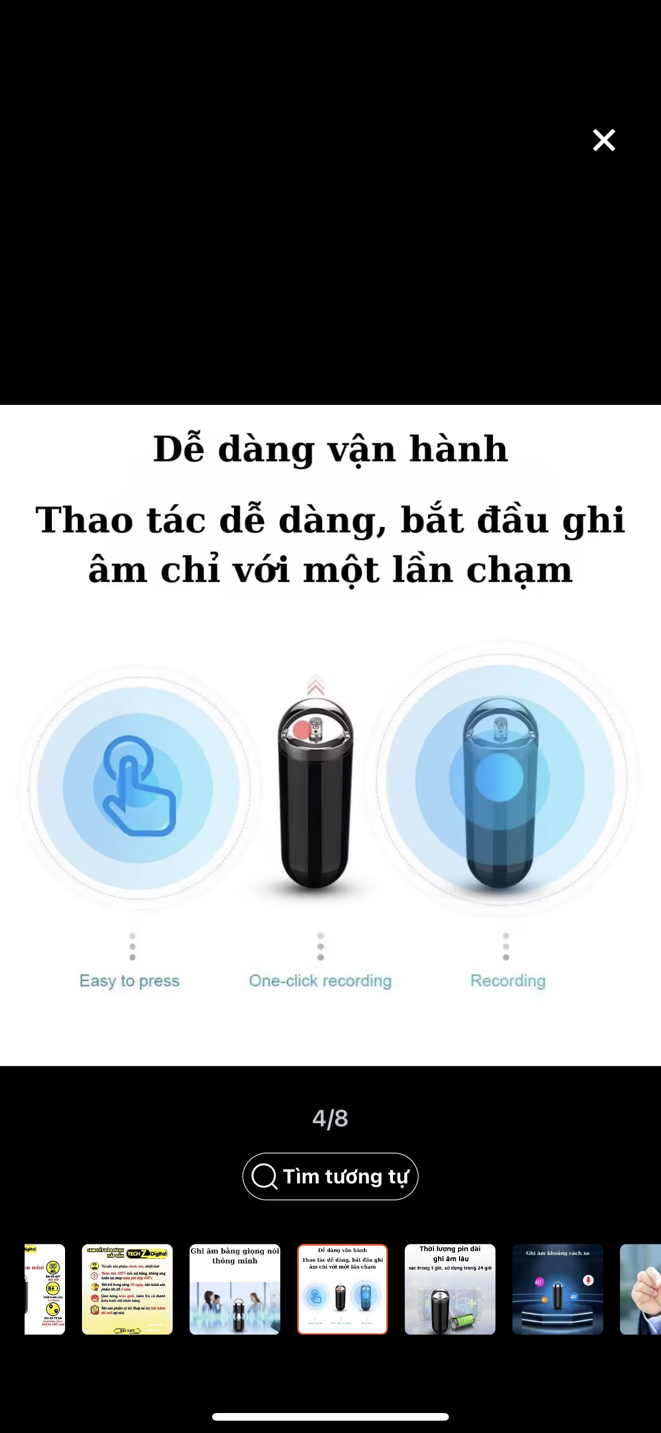 MÁy ghi âm mini dạng đeo S1/16gb vỏ hợp