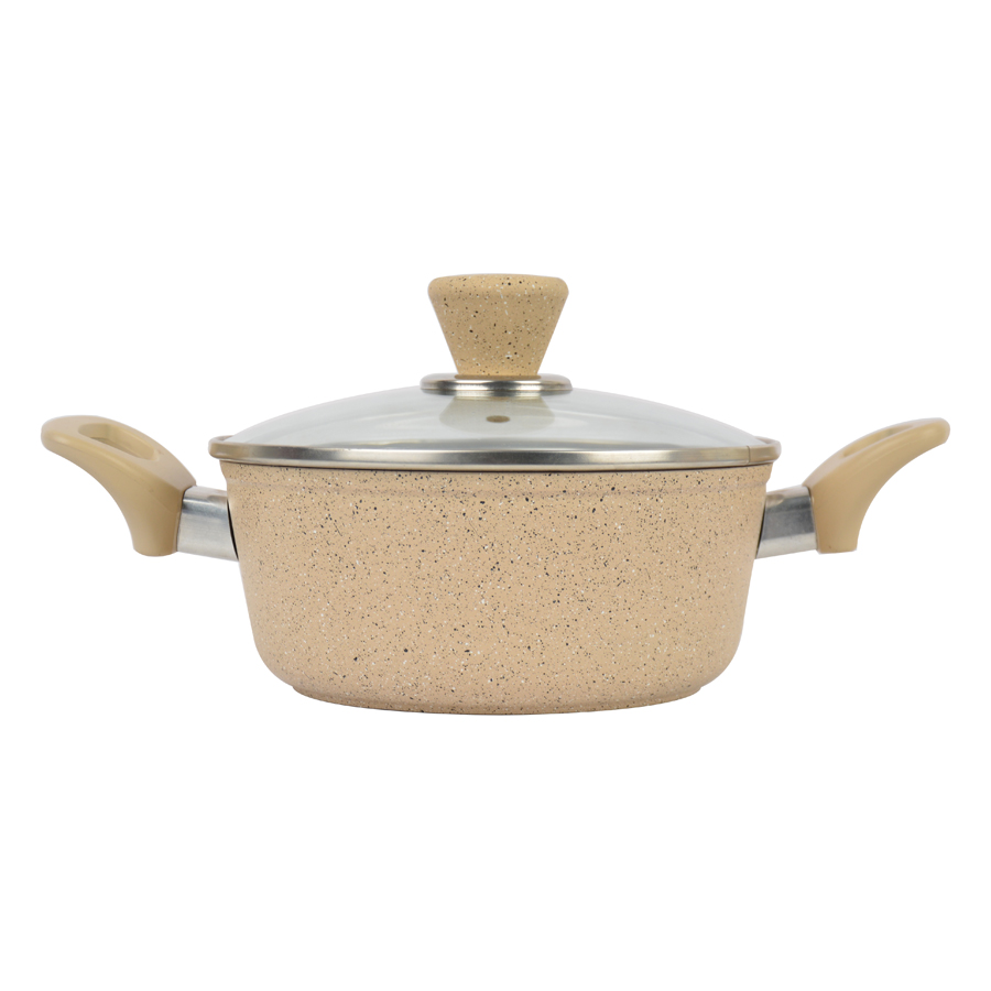 Bộ 3 Nồi Nhôm Chống Dính Vân Đá Đáy Từ Happy Cook Charm HC-06MA