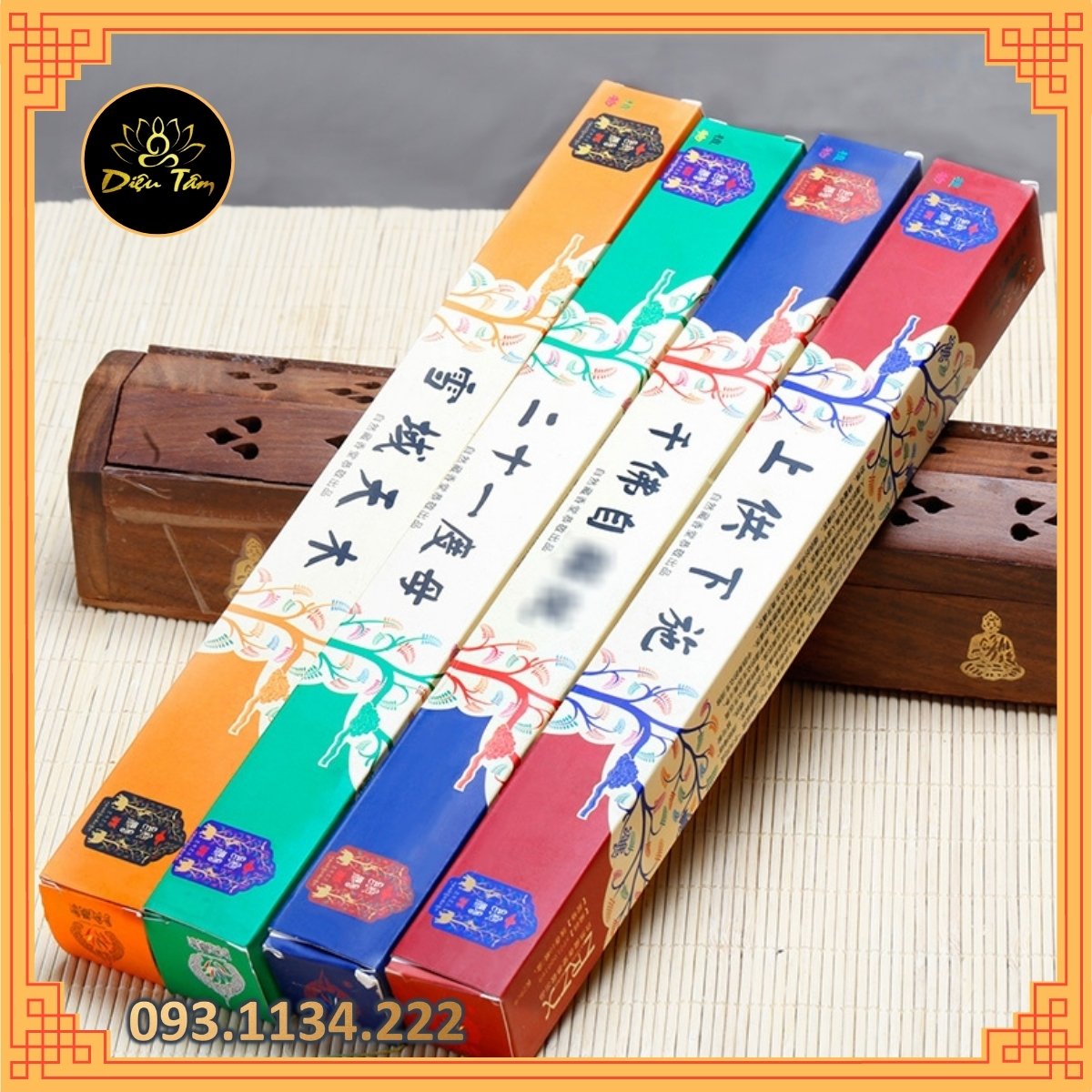 Hương thảo dược Tây Tạng không tăm hộp 40 cây 4 loại mùi khác nhau