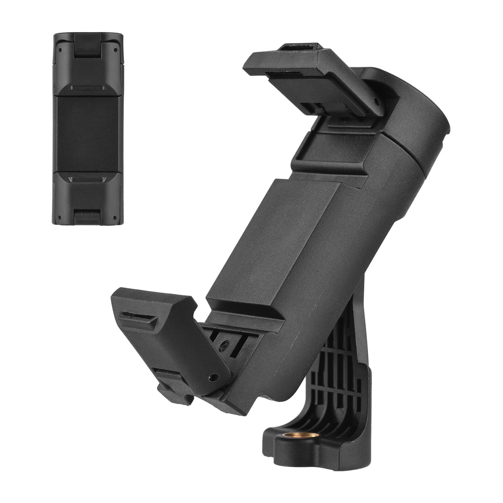 Universal Phone Holder Foldable Adjustable Rotatable Phone Clip Tripod Mount with 1/4Inch Screw Hole Cold Shoe Mount