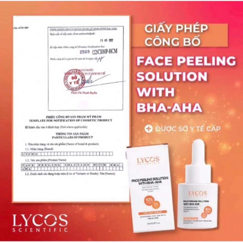 Combo LYCOS KHÔNG THỂ RỜI XA: Tinh Chất Peeling + Gel Cấp Ẩm: làm sạch sâu trong tận cùng lỗ chân lông, giải quyết mụn, lcl to, da sạm nám, không đều màu,...