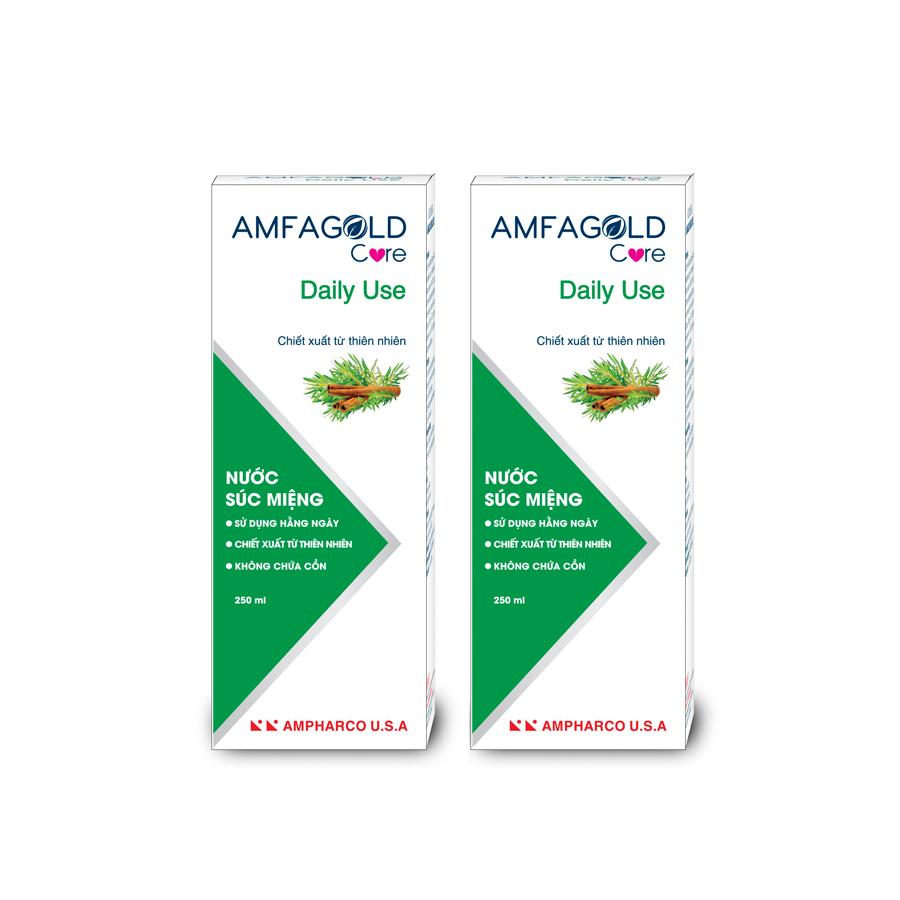 Combo 2 chai nước súc miệng Amfagold Care Daily Use